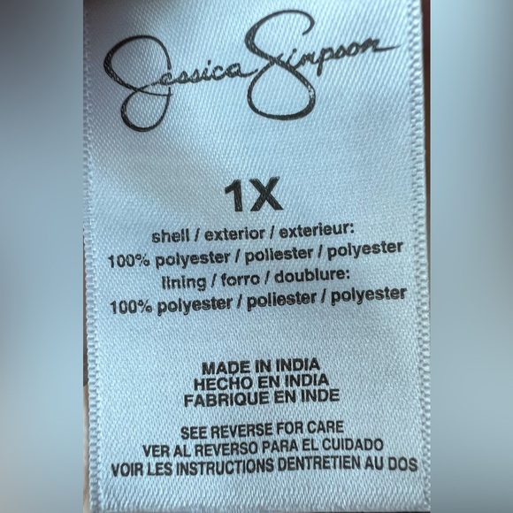 Jessica Simpson - NWT - 1X - Leopard Print Long Sleeve Dress - Lined -Sandshell - Picture 9 of 11